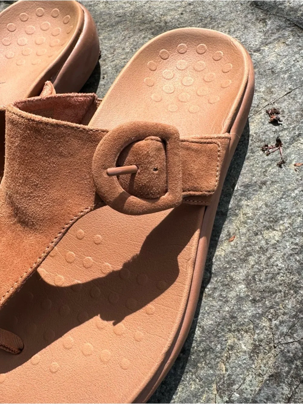 Vionic Activate Rx Recovery Suede Thong Sandals in Argan Brown - Picture 5 of 9